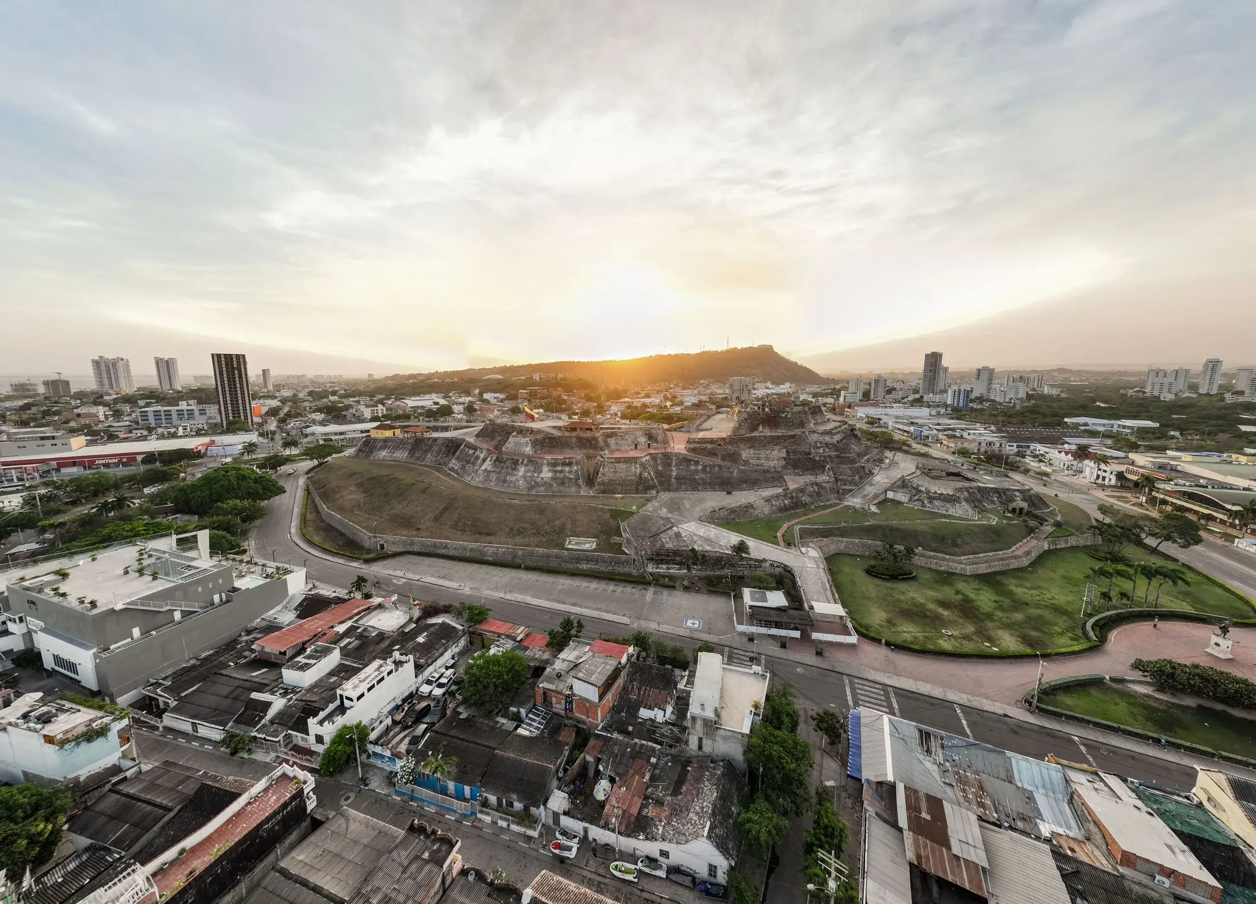 City walls at sunset