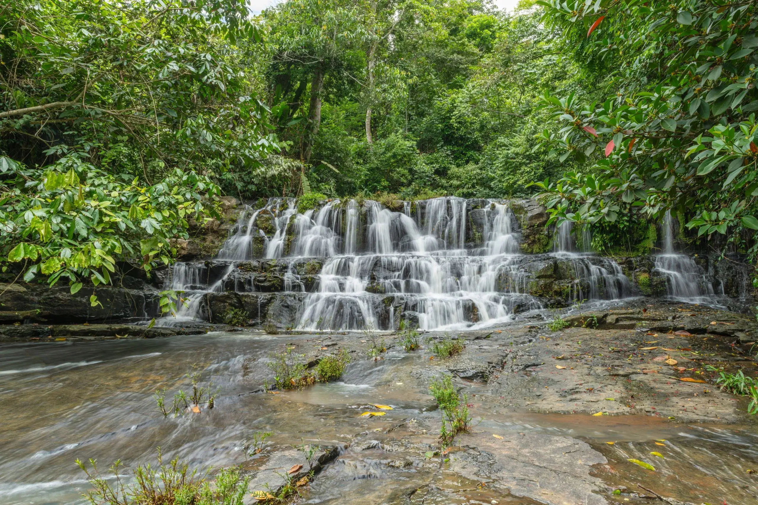 Llanos de Cortés Waterfall & Local Village