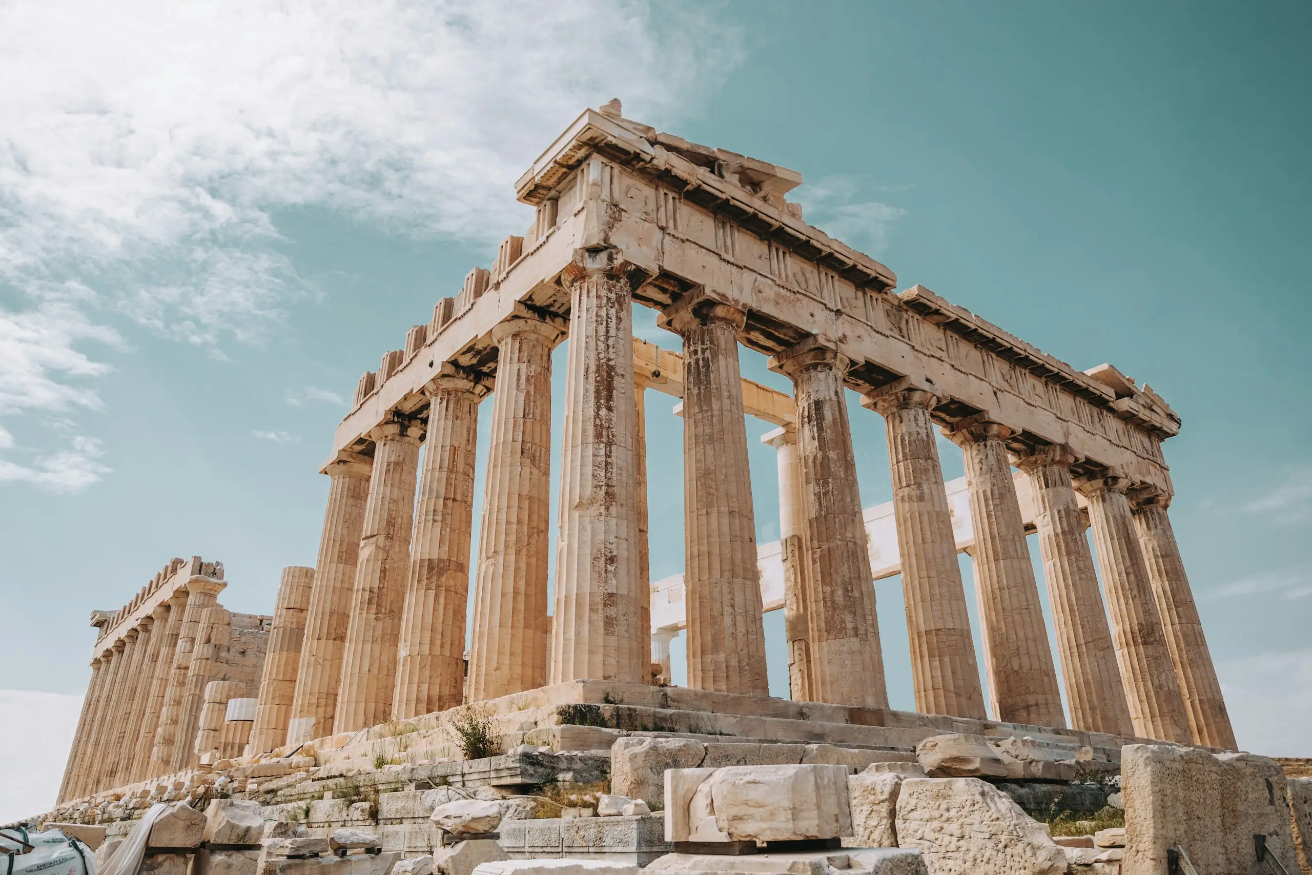 The Parthenon on the Acropolis under a bright sky, Athens