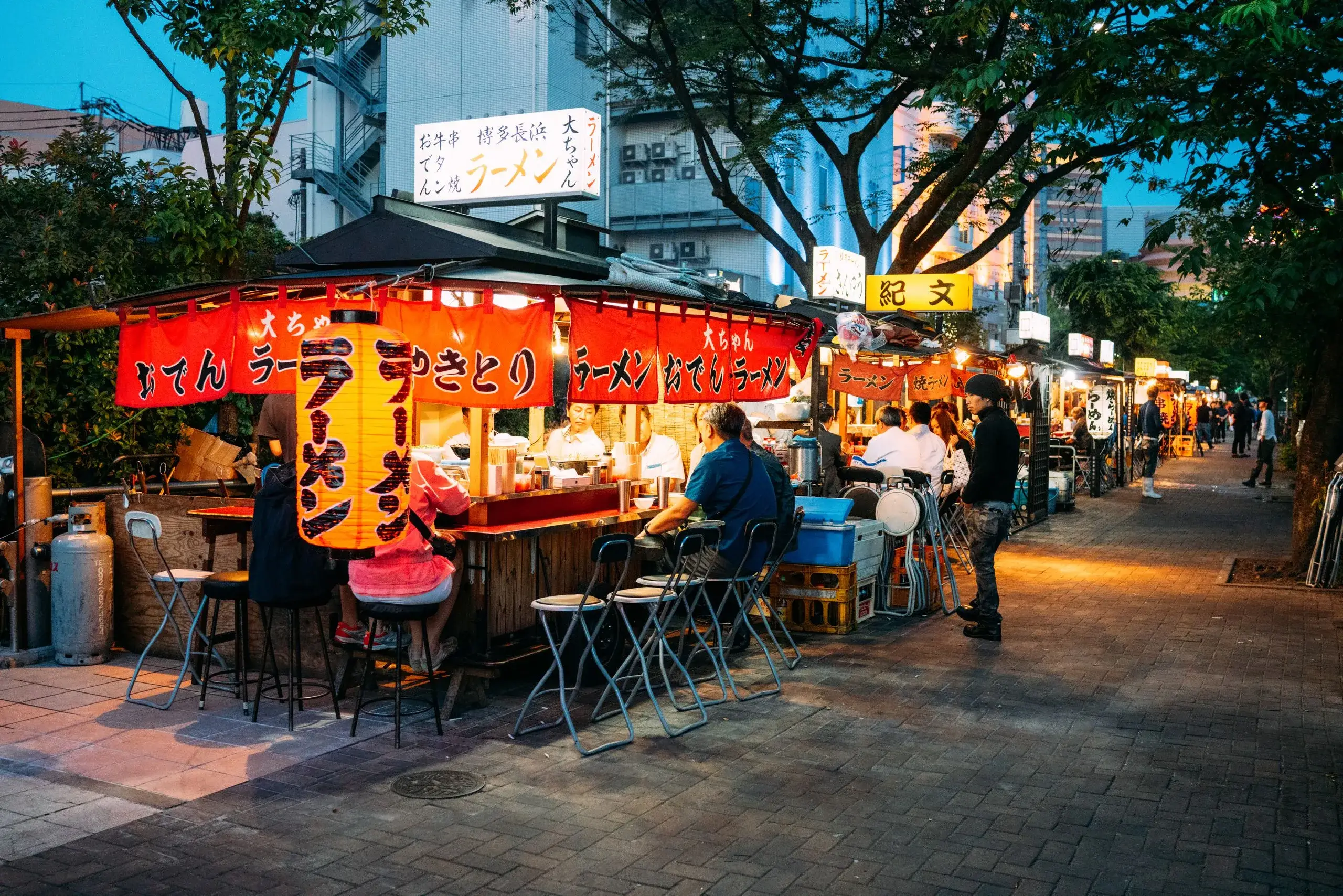 Étals de cuisine de rue yatai