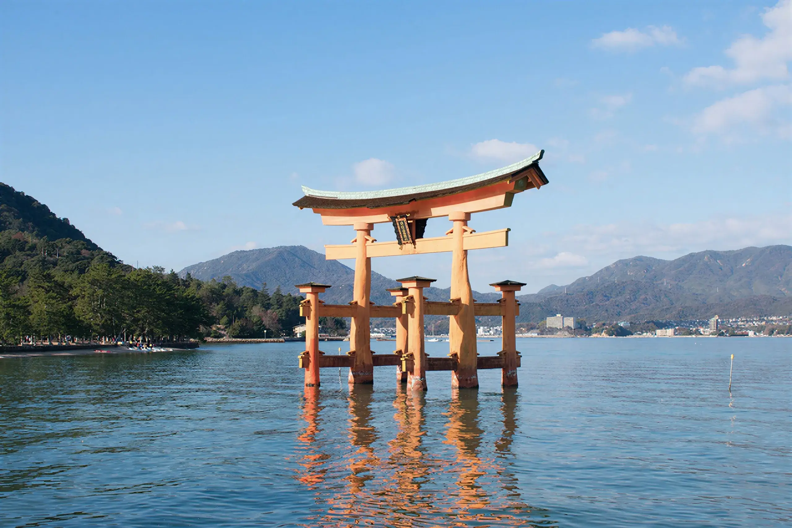 The floating torii gate of Itsukushima Shrine on Miyajima, near Hiroshima