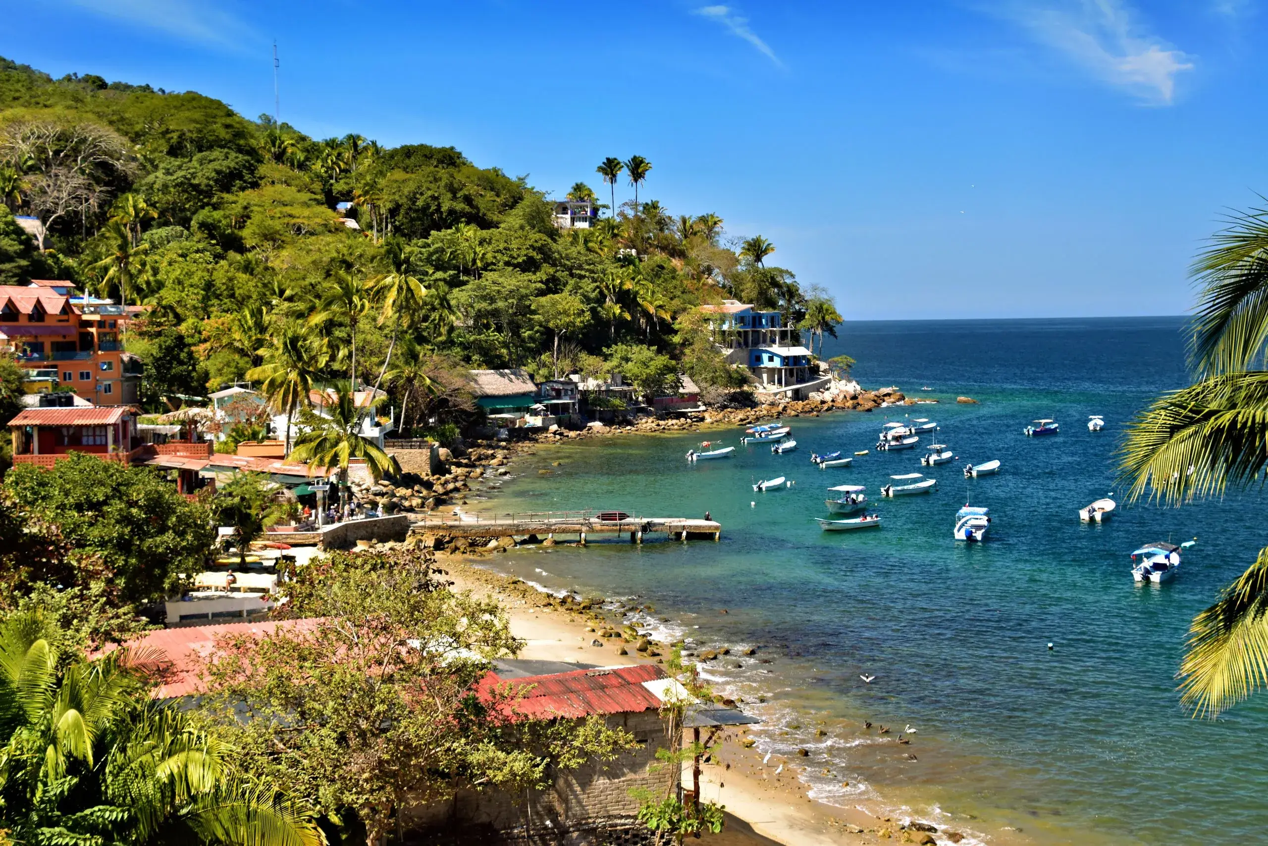 Plage et chute de Yelapa