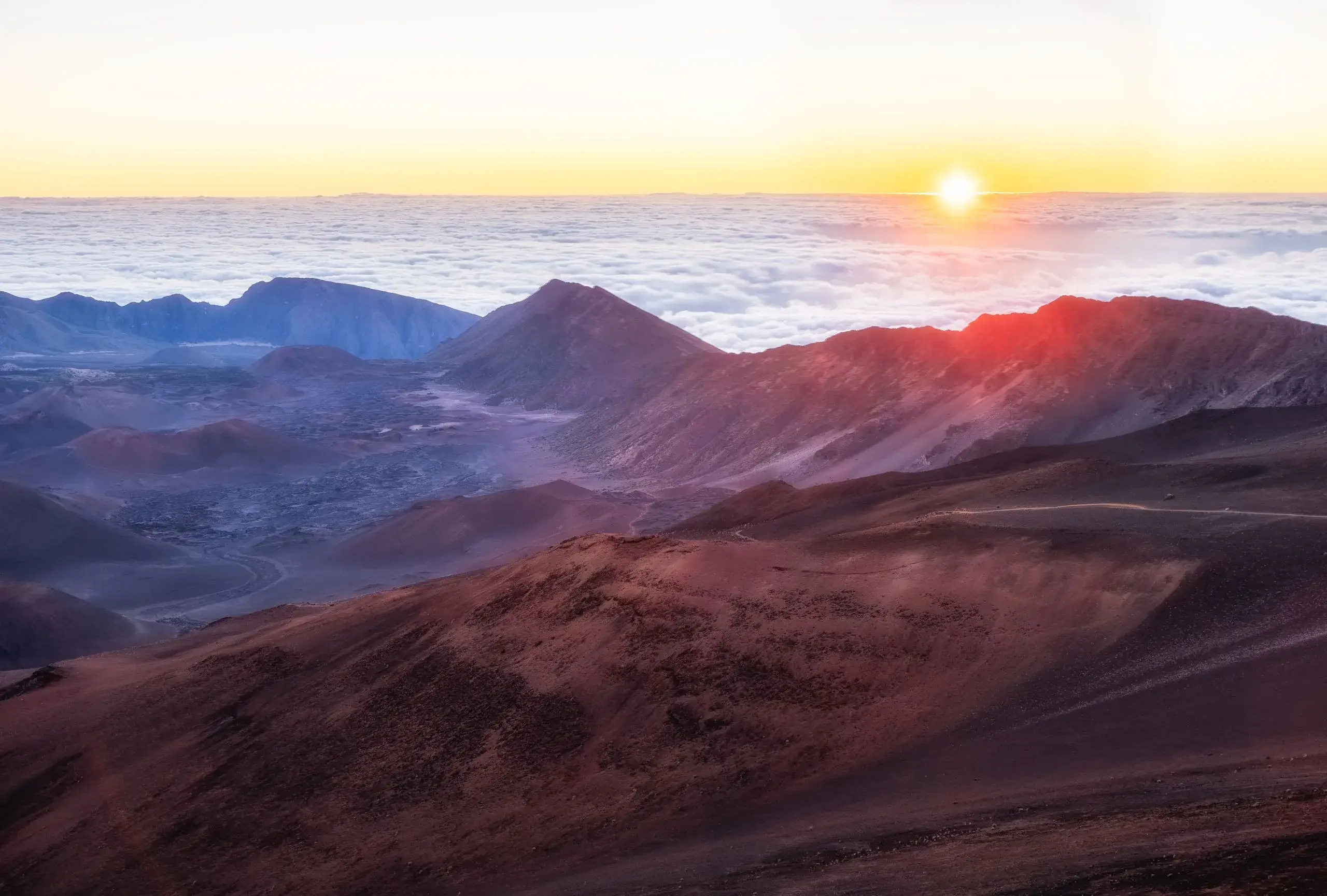 Sommet et lever du soleil du Haleakalā